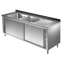 Prismafood Spülschrank 1,6m - 2 Becken  links L40xB40xT25cm STD