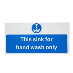 Vogue Hinweisschild "This sink for hand wash only" Nur zum Händewaschen