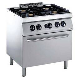 CombiSteel Pro 700 Gasherd 4 Br. Mit Gas Backofen