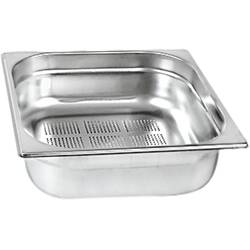 Stalgast Edelstahl Gastronormbehälter Serie STANDARD, GN 2/3 (65mm), perforiert/gelocht