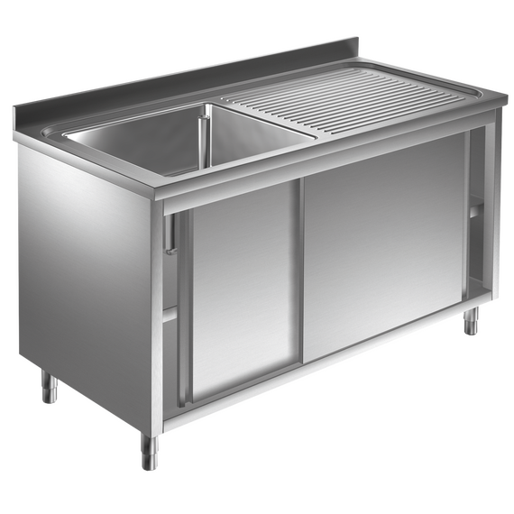 Prismafood Spülschrank 1,2m - 1 Becken  links L50xB40xT25cm STD