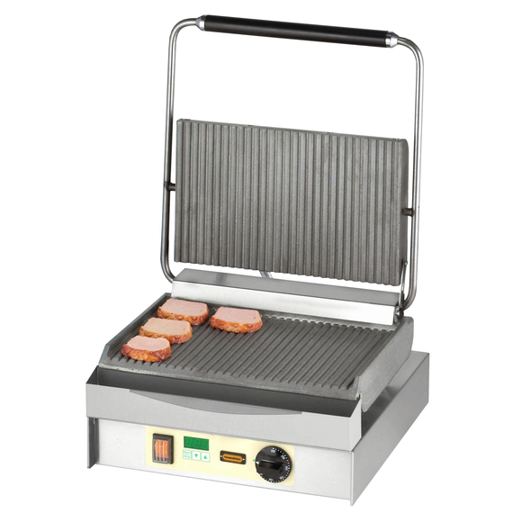 Neumärker Chopper-Grill mit Digitaltimer, geriffelt, Grillfläche: Gerillt