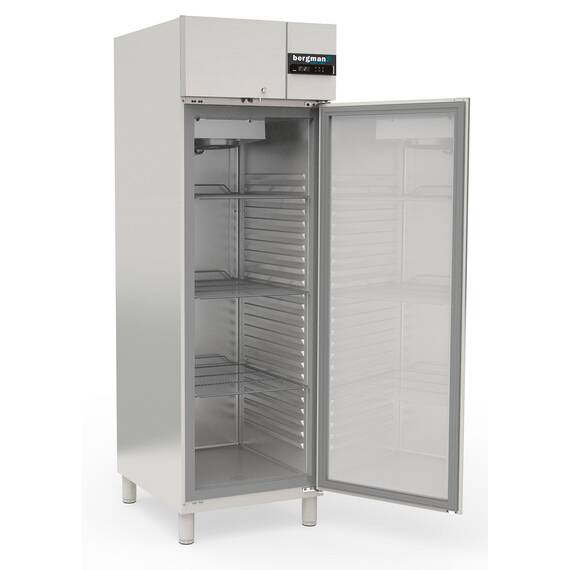 Bergman Profi-Line 700 Gastro Edelstahl Kühlschrank - 1-türig GN 2/1