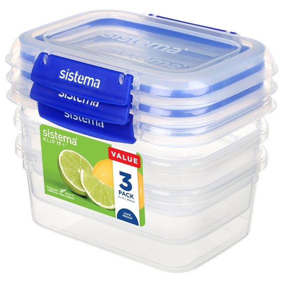 Sistema Klip It Plus Aufbewahrungsbehälter 1 Liter (3er Pack)