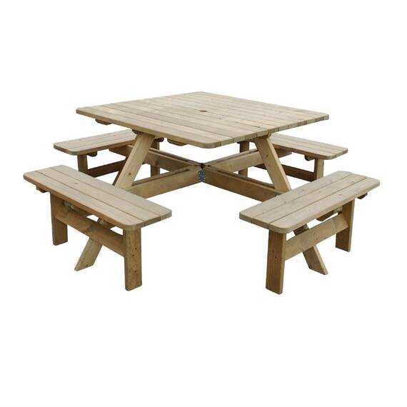 Rowlinson Quadratischer Picknicktisch aus Holz