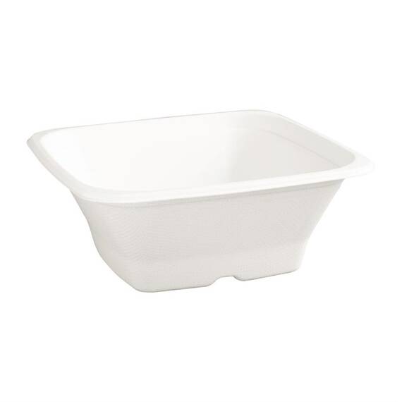 Fiesta Compostable kompostierbare Schalen aus Bagasse quadratisch 95cl (50 Stück)