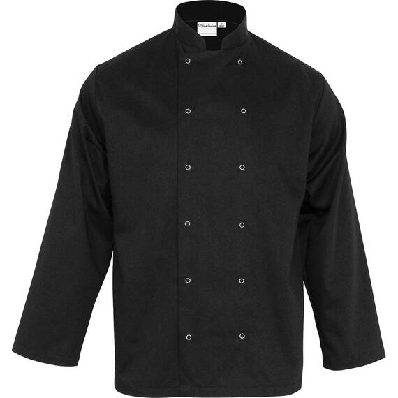 Nino Cucino Kochjacke, Modell „Chef“, Langarm, schwarz, Gr. M